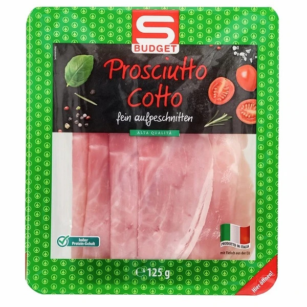 S-BUDGET PROSCIUTTO COTTO 125G