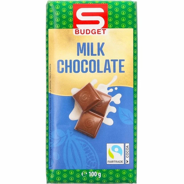 S-BUDGET TÁBLÁS TEJCSOKOLÁDÉ