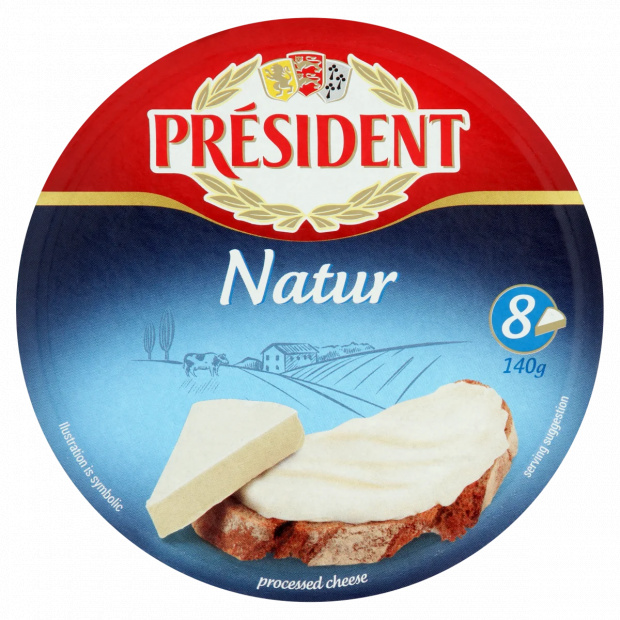 Président natúr zsíros ömlesztett sajt 8 db 140 g