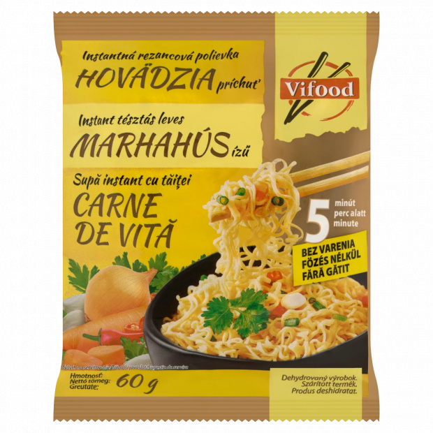 Vifood marhahús ízű instant tésztás leves 60 g