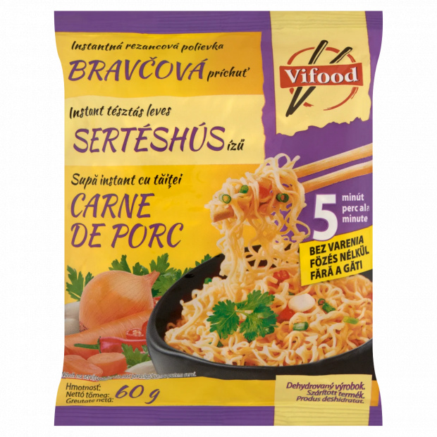 Vifood sertéshús ízű instant tésztás leves 60 g