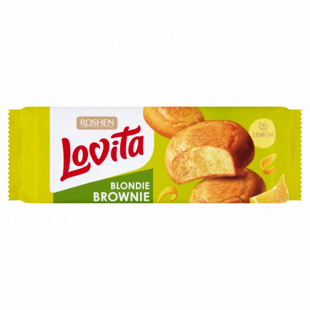 Roshen Lovita Blondie Brownie citrom ízesítésű teasütemény 152 g