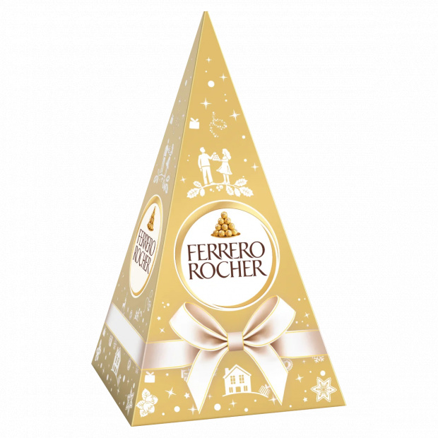 Ferrero Rocher tejcokoládéval és mogyoródarabkákkal borított ropogós ostya 75 g