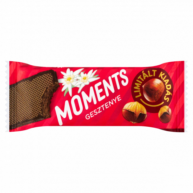 Moments kakaós bevonómasszába mártott, gesztenyés krémmel töltött ostyaszelet 45 g