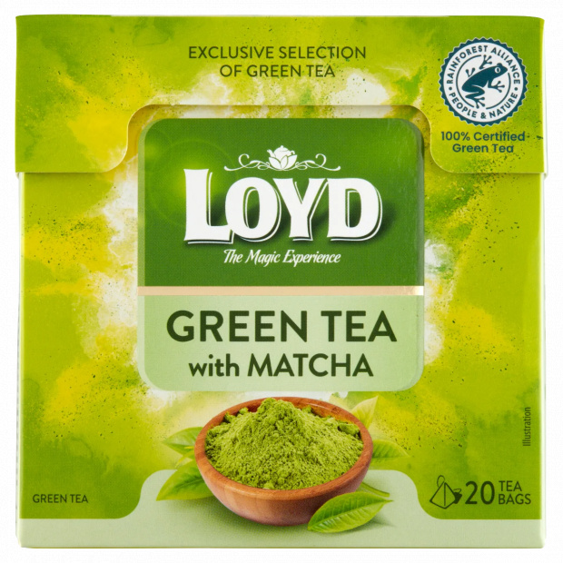 Loyd zöld sencha tea matcha-val filteres zöld tea 20 filter 30 g Loyd zöld sencha tea matcha-val filteres zöld tea 20 filter 30 g