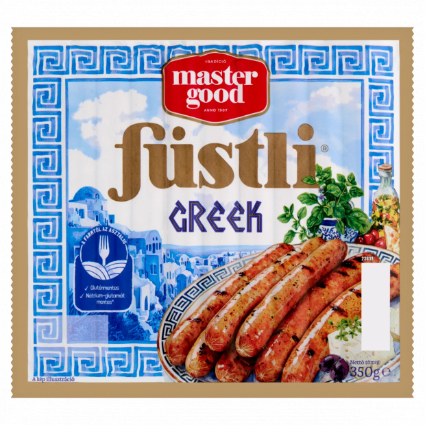 Master Good Füstli Greek feta sajtos, füstölt virsli csirkehúsból 350 g