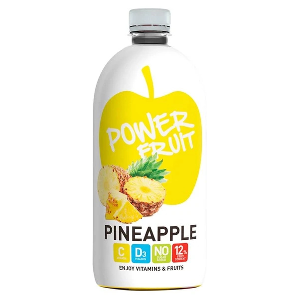 Power Fruit energiaszegény ananász-alma ital szénsavmentes szűrt vízzel, édesítőszerekkel 750 ml