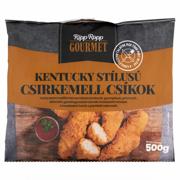 Ripp-Ropp Gourmet gyorsfagyasztott Kentucky stílusú csirkemell csíkok 500 g