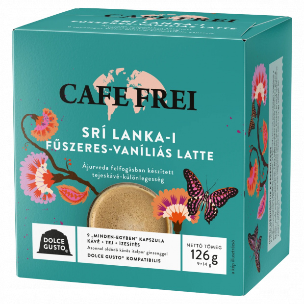 Cafe Frei Srí Lanka-i Fűszeres-Vaníliás Latte kapszula 9 x 14 g (126 g)