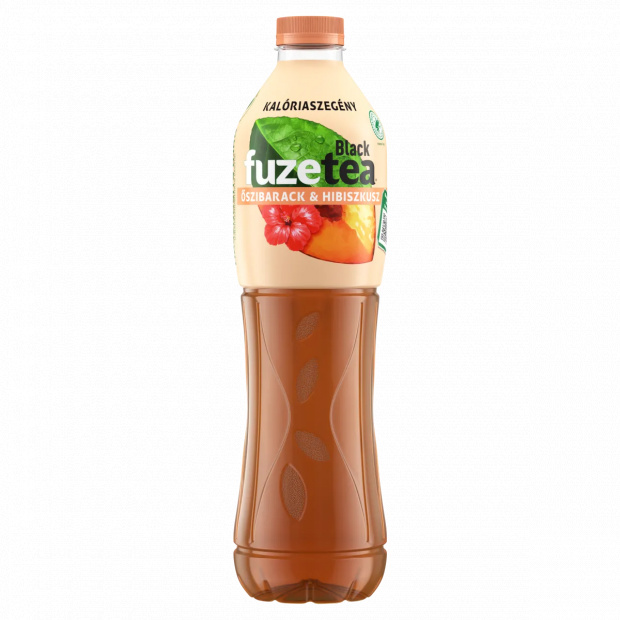 FuzeTea szénsavmentes őszibarack- és hibiszkuszízű üdítőital fekete tea kivonattal 1,5 l