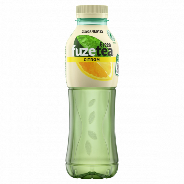 FuzeTea energiamentes, szénsavmentes citromízű üdítőital zöld tea kivonattal édesítőszerekkel 500 ml
