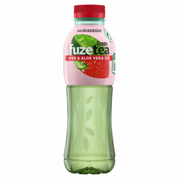 FuzeTea szénsavmentes eper-aloe vera-ízű üdítőital zöld tea kivonattal 500 ml