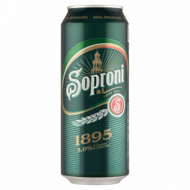 Soproni 1895 minőségi világos sör 5% 500 ml 