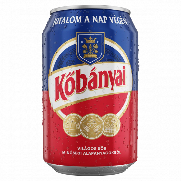 Kőbányai világos sör 4,3% 0,33 l