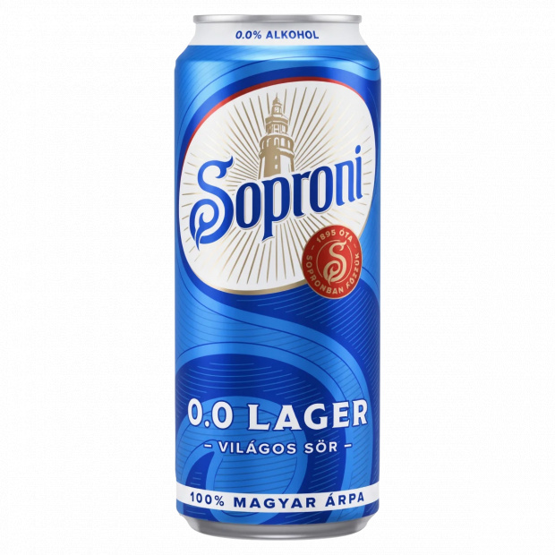 Soproni alkoholmentes világos sör 0,0% 500 ml