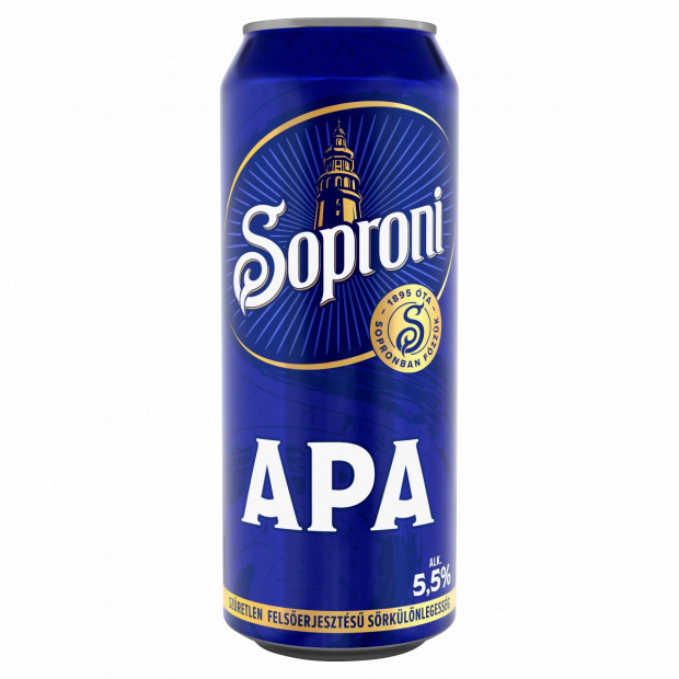 Soproni APA szűretlen felsőerjesztésű sörkülönlegesség 5,5% 500 ml 