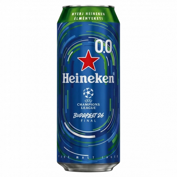 Heineken 0.0 alkoholmentes világos sör 0,0% 0,5 l