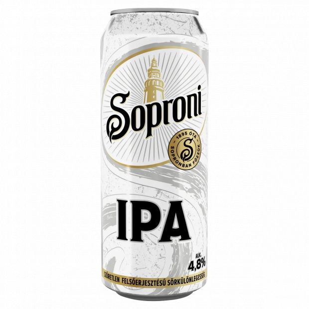 Soproni IPA szűretlen felsőerjesztésű sörkülönlegesség 4,8% 500 ml Soproni IPA szűretlen felsőerjesztésű sörkülönlegesség 4,8% 500 ml
