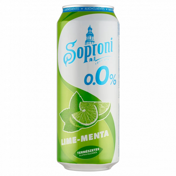 Soproni lime-mentás alkoholmentes sörital 0,0% 500 ml 