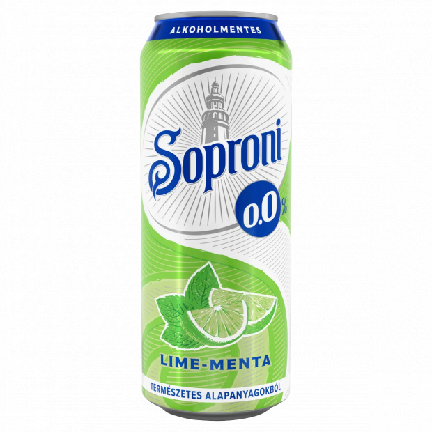 Soproni lime-mentás alkoholmentes sörital 0,0% 500 ml 