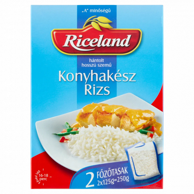 Riceland \"A\" minőségű hántolt, hosszú szemű, konyhakész rizs 2 x 125 g (250 g)