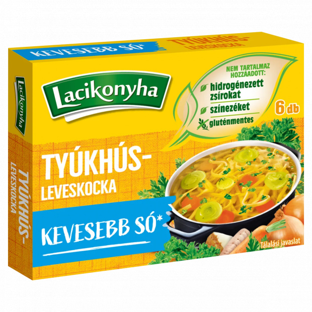 Lacikonyha tyúkhúsleveskocka 6 x 10 g (60 g) Lacikonyha tyúkhúsleveskocka 6 x 10 g (60 g)