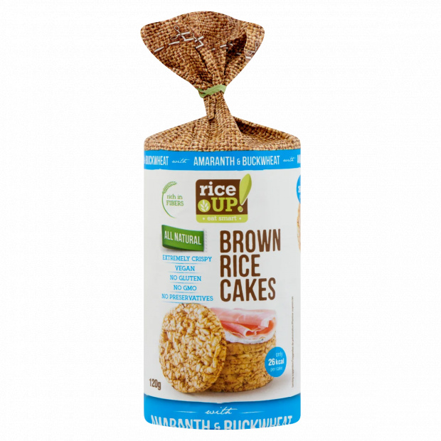RiceUp! Eat Smart teljes kiőrlésű puffasztott rizs hajdinával és amaránttal 120 g