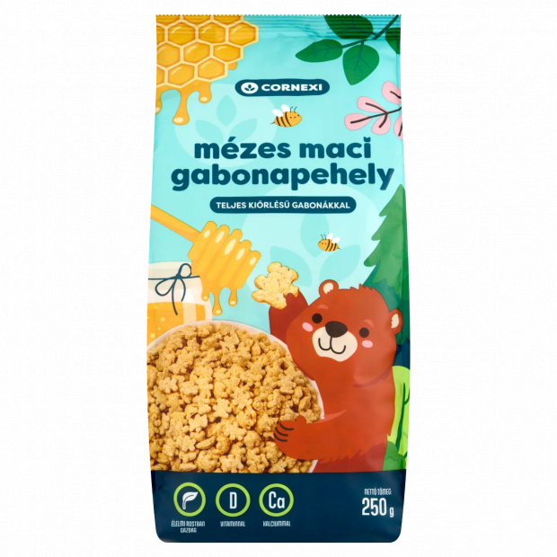 Cornexi Mézes Maci mézes gabonapehely teljes kiőrlésű gabonával 250 g