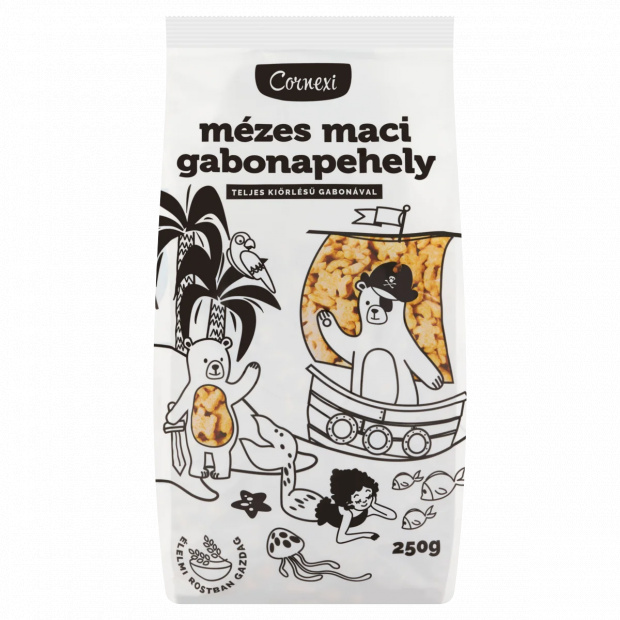 Cornexi Mézes Maci mézes gabonapehely teljes kiőrlésű gabonával 250 g Cornexi Mézes Maci mézes gabonapehely teljes kiőrlésű gabonával 250 g