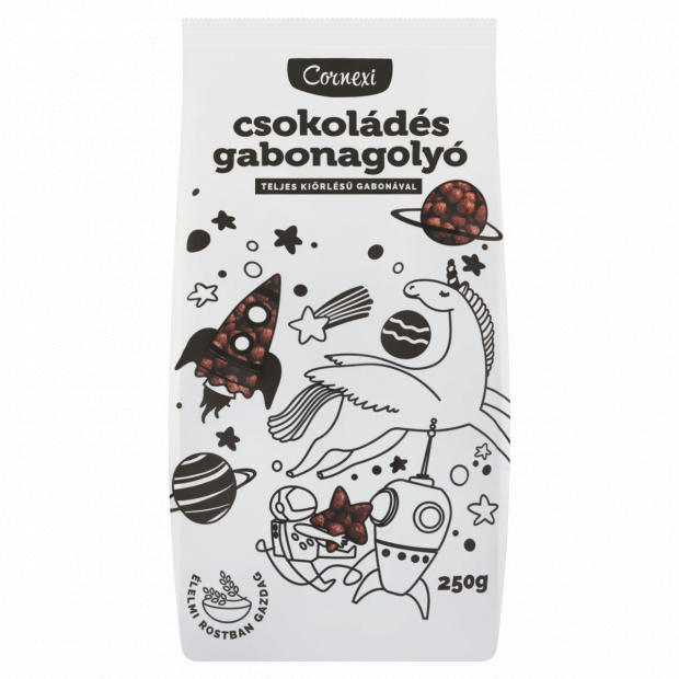 Cornexi csokoládés gabonagolyó teljes kiőrlésű gabonával 250 g