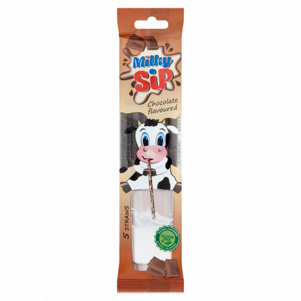 Milky Sip csokoládé ízű, tejben oldódó cukordrazsé szívószálba zárva 5 db 30 g