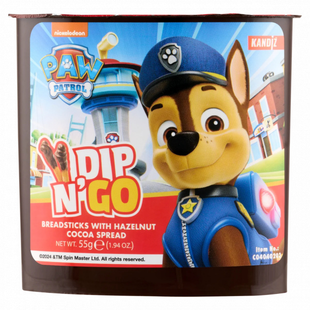 Paw Patrol Dip N\' Go kenyérrudak mogyorós kakaóval 55 g