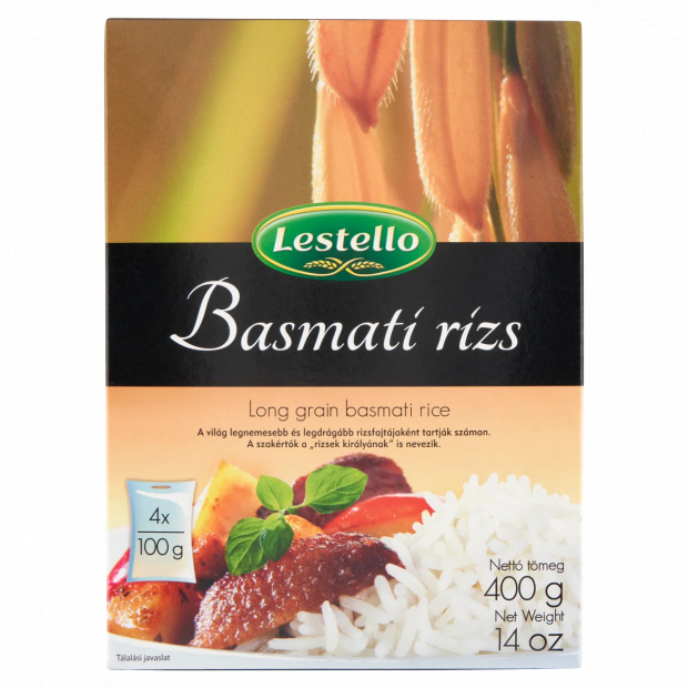 Lestello hosszú szemű fehér basmati rizs 4 x 100 g