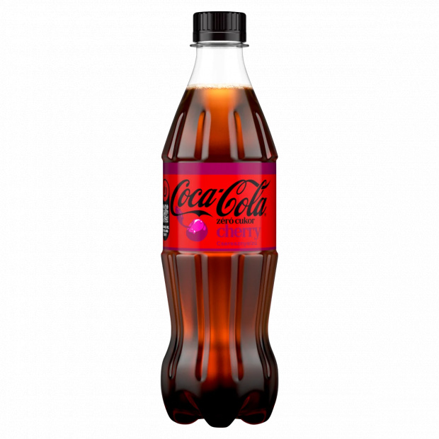 Coca-Cola Zero Cherry colaízű energiamentes szénsavas üdítőital cseresznye ízesítéssel 500 ml