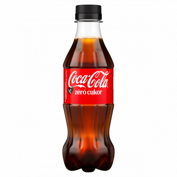 Coca-Cola zéró cukor colaízű energiamentes szénsavas üdítőital édesítőszerekkel 300 ml