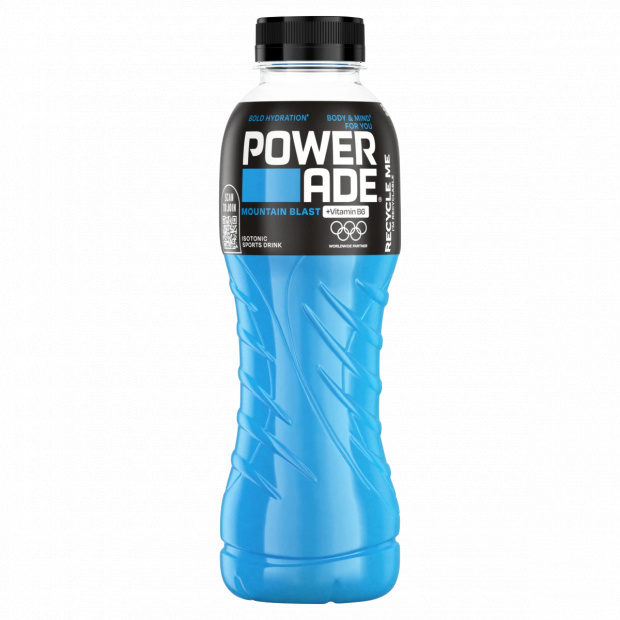 Powerade Mountain Blast szénsavmentes, vegyesgyümölcs-ízű izotóniás sportital 500 ml Powerade Mountain Blast szénsavmentes, vegyesgyümölcs-ízű izotóniás sportital 500 ml