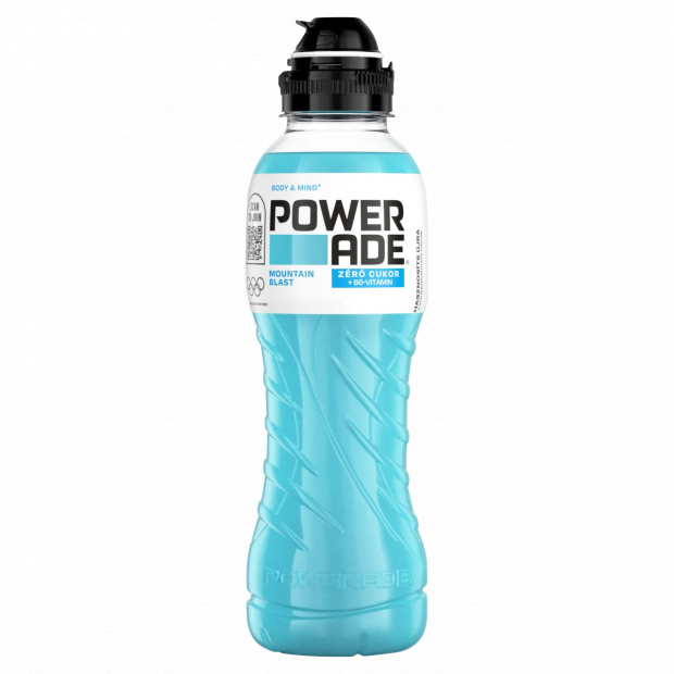 Powerade Mountain Blast zéró cukor vegyes bogyósgyümölcs ízű energiamentes ital 500 ml Powerade Mountain Blast zéró cukor vegyes bogyósgyümölcs ízű energiamentes ital 500 ml