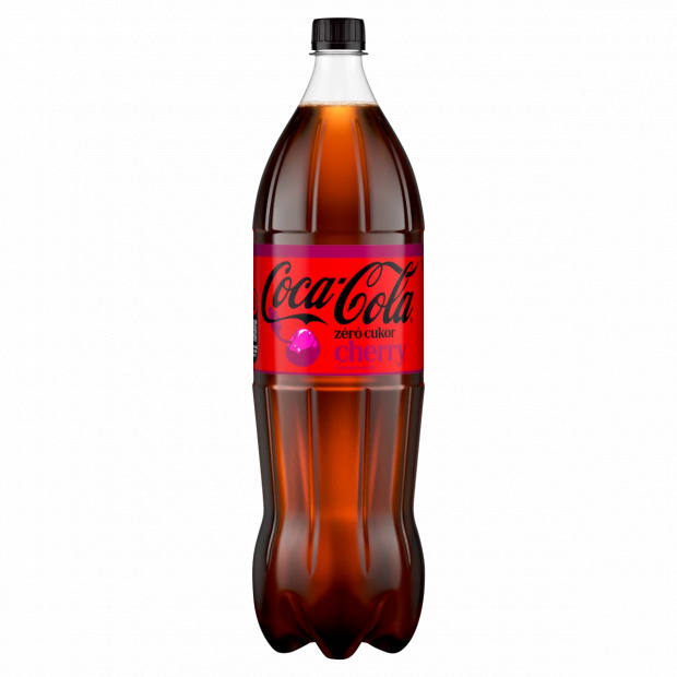 Coca-Cola Zero Cherry colaízű energiamentes szénsavas üdítőital cseresznye ízesítéssel 1,75 l