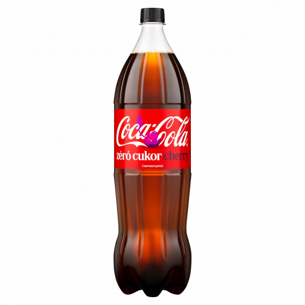 Coca-Cola Cherry zéró cukor cola- és cseresznyeízű energiamentes szénsavas üdítőital 1,75 l