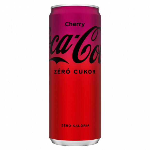 Coca-Cola Zero Cherry colaízű energiamentes szénsavas üdítőital cseresznye ízesítéssel 330 ml