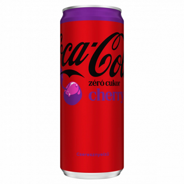 Coca-Cola Zero Cherry colaízű energiamentes szénsavas üdítőital cseresznye ízesítéssel 330 ml