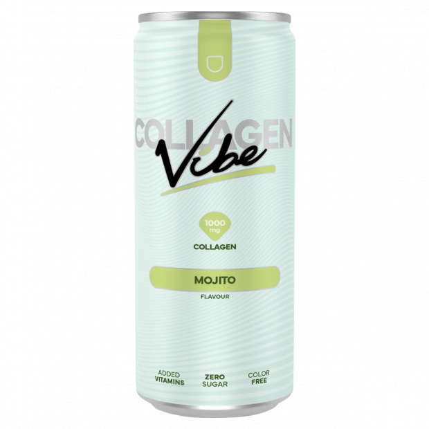 Collagen Vibe menta- lime ízesítésű szénsavas üdítőital kollagénnel édesítőszerekkel 330 ml 