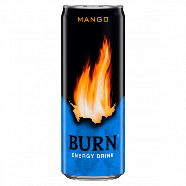 Burn szénsavas mangó ízű ital koffeinnel 250 ml