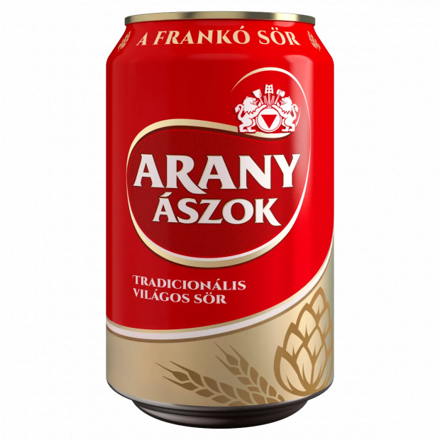 Arany Ászok tradicionális világos sör 4,3% 0,33 l