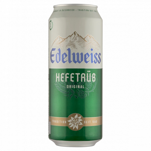 Edelweiss Hefetrüb Original szűretlen világos búzasör 5,1% 0,5 l doboz