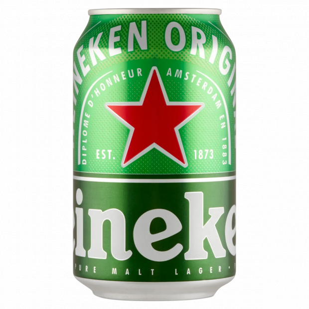 Heineken minőségi világos sör 5% 0,33 l