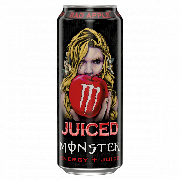 Monster Bad Apple szénsavas ital gyümölcslével gyümölcskoncentrátumból, koffeinnel 500 ml