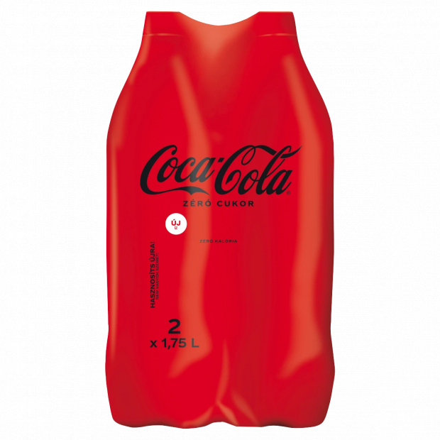 Coca-Cola Zéró colaízű energiamentes szénsavas üdítőital édesítőszerekkel 2 x 1,75 l