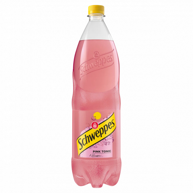 Schweppes Pink Tonic feketeribizli ízű szénsavas üdítőital cukorral és édesítőszerekkel 1,5 l