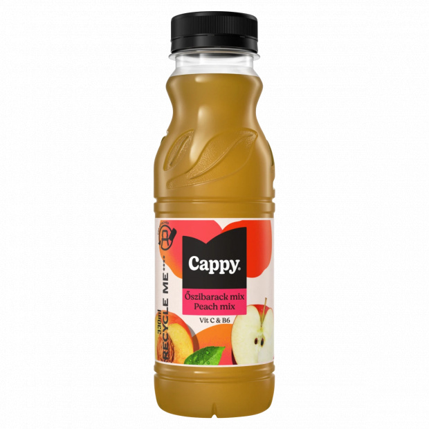Cappy Őszibarack mix gyümölcsital őszibarackpüré és almalé sűrítményből 330 ml